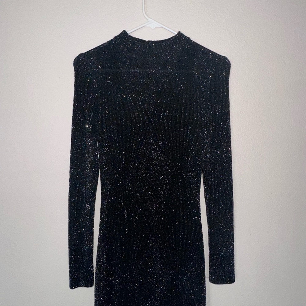 Elegant Black Glitter Dress
